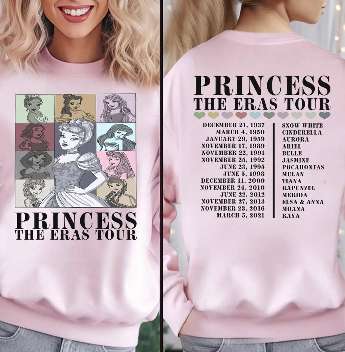 Princess Tour Shirt, Two-Sided Disney Tee, Disney World Girls Trip 24 Shirt, Cinderella Princess Tee, Disney Girl Characters Shirt