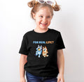 Blue For Real Life  Funny Cartoon Tee Blue Birthday Party Outfit Cute Family Matching Shirt Trendy Blue Graphic Tee Gift for Her Casual Top