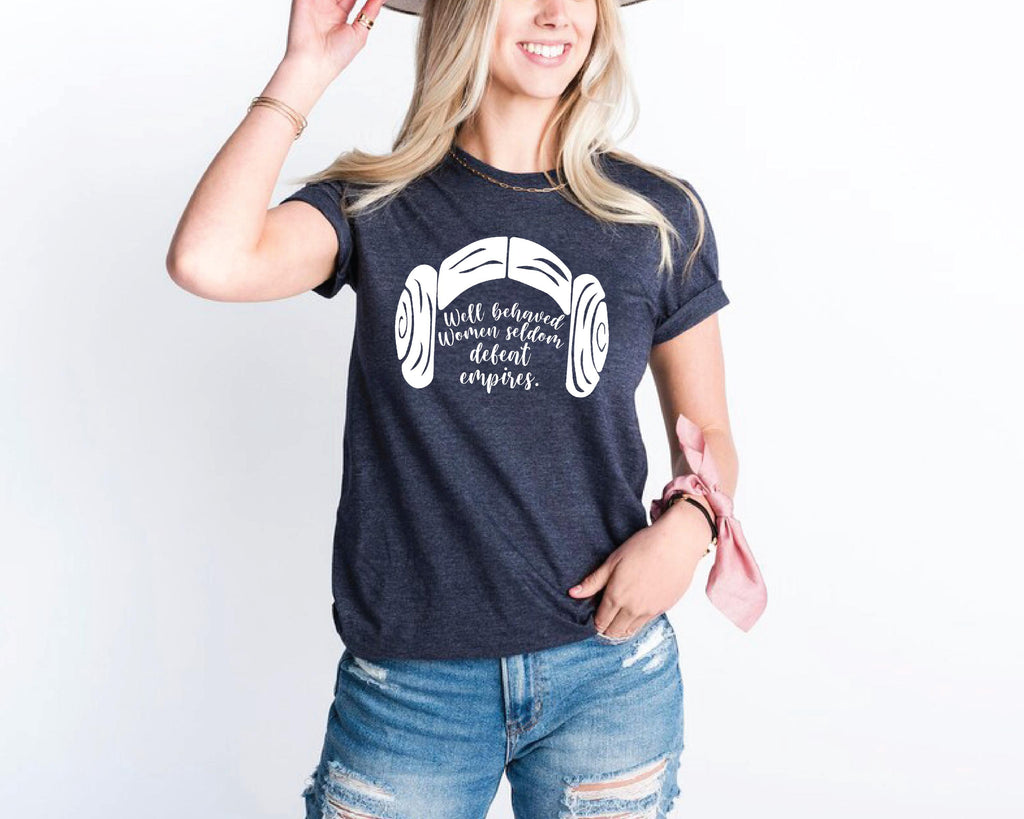 a woman wearing a hat and a t - shirt