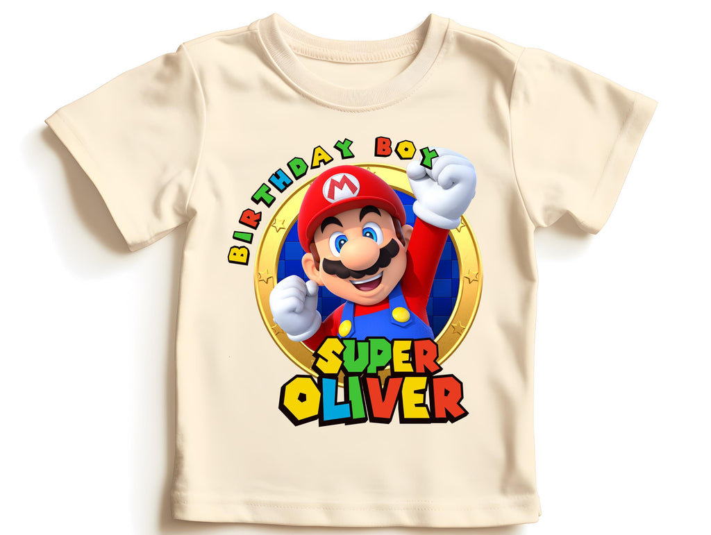 a t - shirt with an image of a super mario