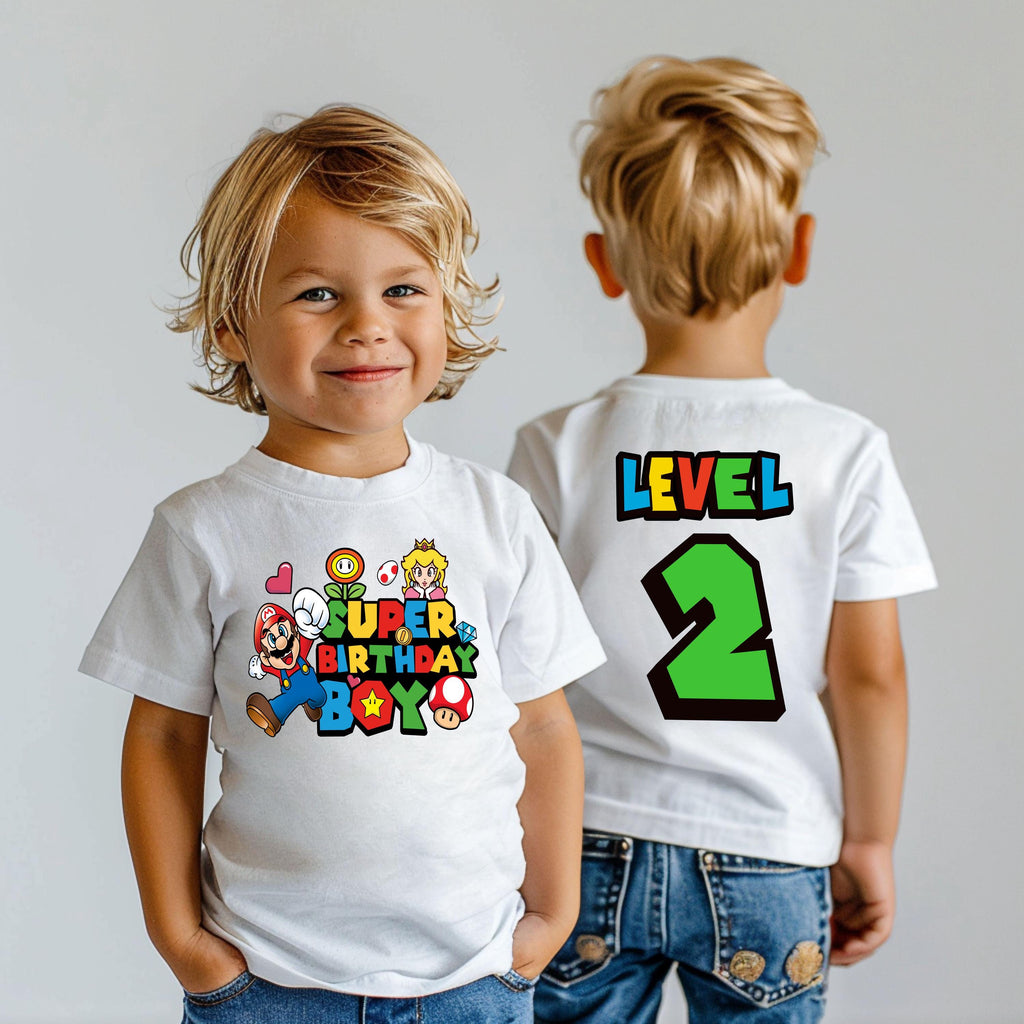 a little boy and a little girl standing next to each other