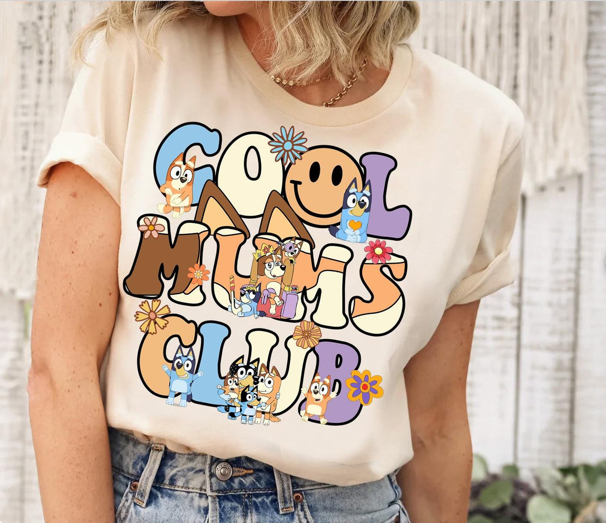 a woman wearing a t - shirt that says cool girls club