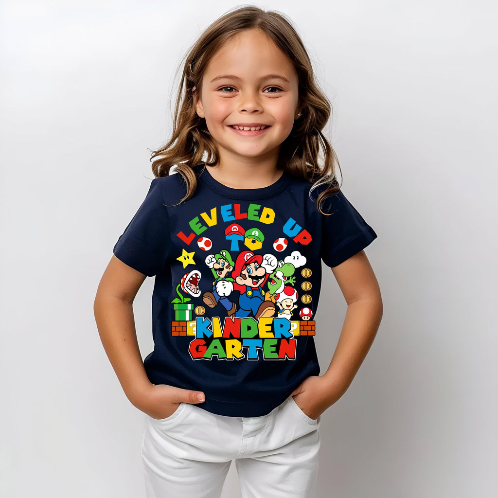 a little girl standing with her hands in her pockets