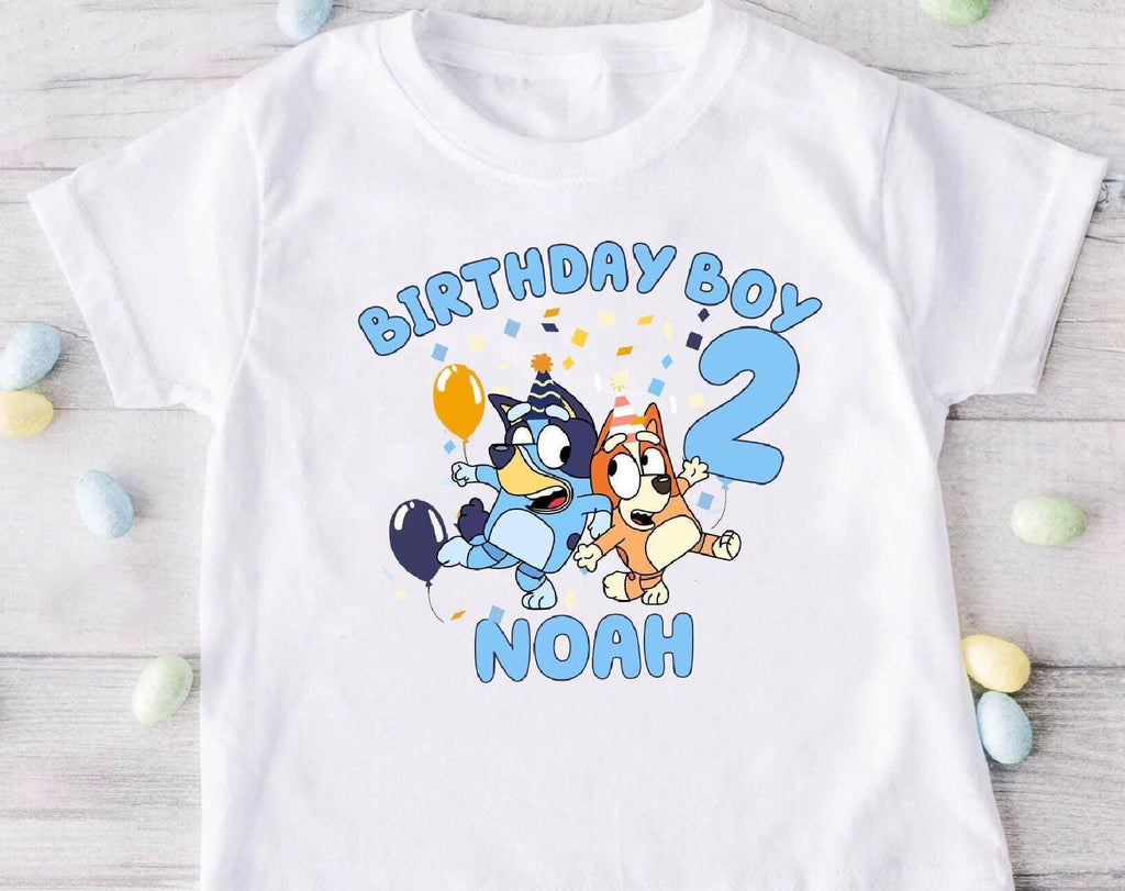 Personalized Blue Birthday Boy Shirt Custom Blue Birthday Shirt for Boys Blue Toddler Shirt Blue Birthday Outfit Blue Birthday Gift Shirt