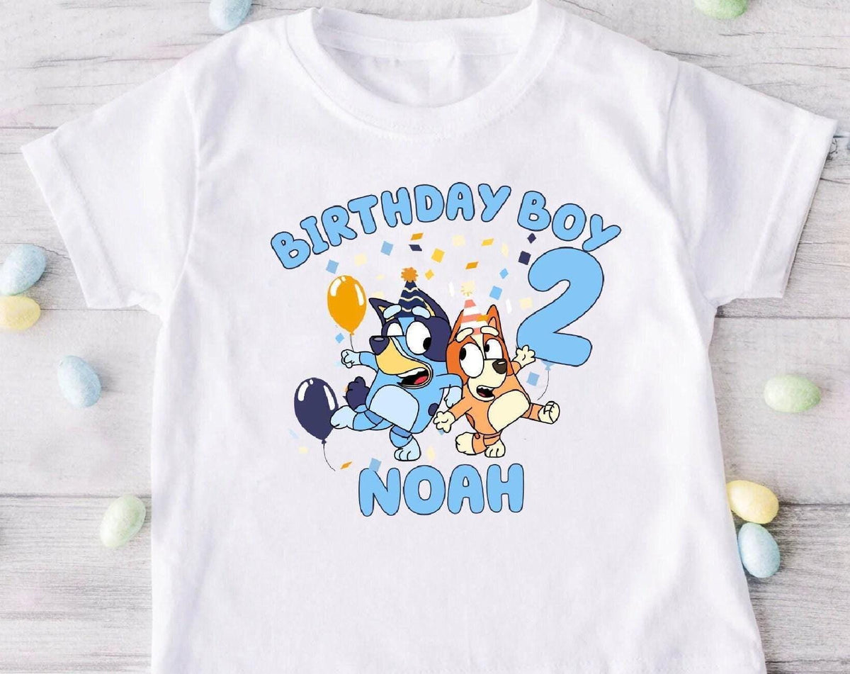 Personalized Blue Birthday Boy Shirt Custom Blue Birthday Shirt for Boys Blue Toddler Shirt Blue Birthday Outfit Blue Birthday Gift Shirt