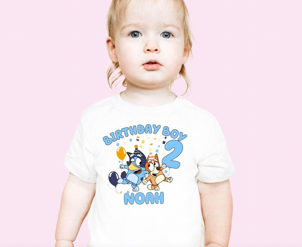 Personalized Blue Birthday Boy Shirt Custom Blue Birthday Shirt for Boys Blue Toddler Shirt Blue Birthday Outfit Blue Birthday Gift Shirt